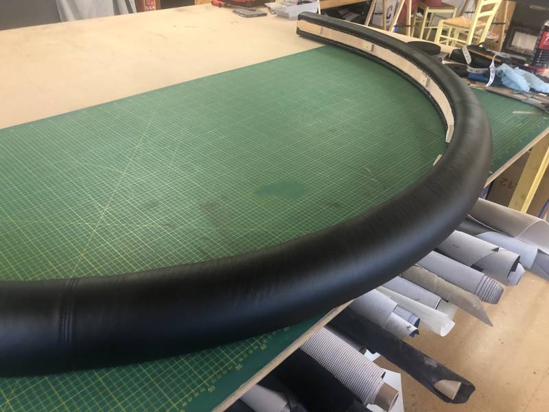 Vue de détail du revêtement cuir