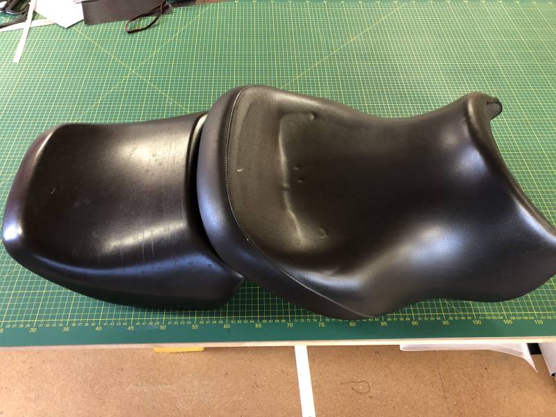 Réalisation complète d'une selle confort pour moto BMW 1150 RT, proche de FECAMP