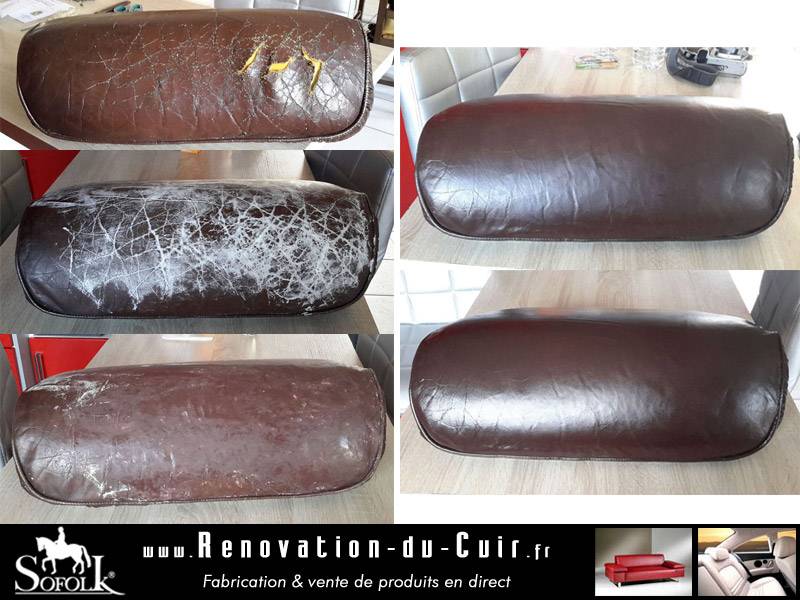 Traitement des craquelures sur accoudoirs en cuir