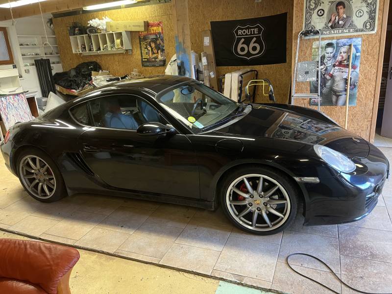Réfection ciel de toit sur PORSCHE CAYMAN S