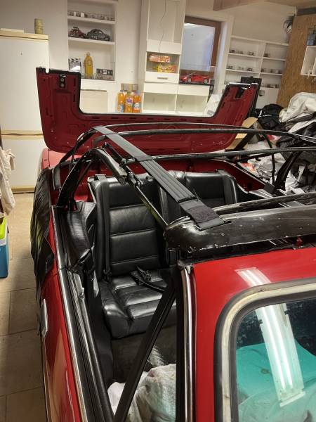 Remplacement sangles d'arceaux BMW 325i