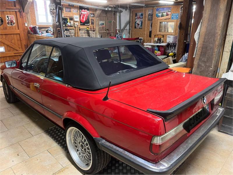 Vues de coté remplacement capote en Alpaga BMW 325i